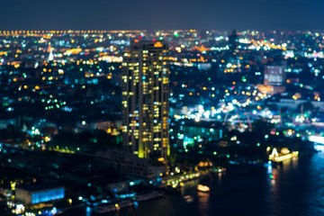 Fototapeta na wymiar Abstract, night cityscape light blur bokeh