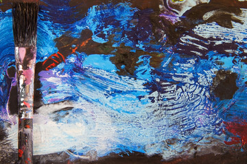 brush to paint the picture. paint brushes