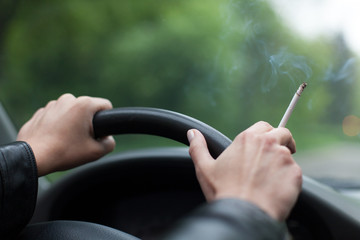 smoking and driving