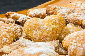 homemade cookies in powdered sugar
