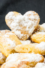 homemade cookies in powdered sugar
