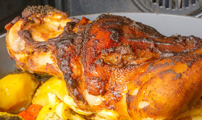 oven baked pork leg