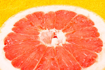 two halves of the grapefruit