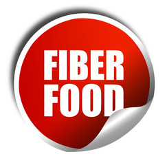 fiber food, 3D rendering, a red shiny sticker