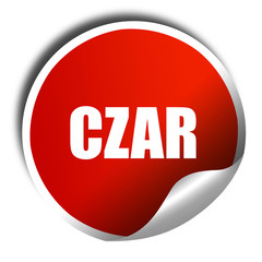 czar, 3D rendering, a red shiny sticker