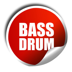 bass drum, 3D rendering, a red shiny sticker