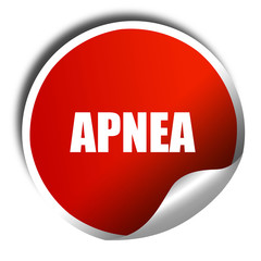 apnea, 3D rendering, a red shiny sticker