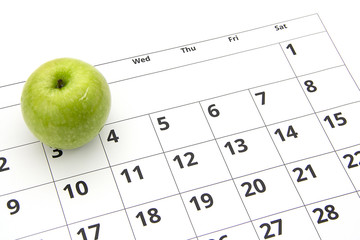 Dieting concept apple