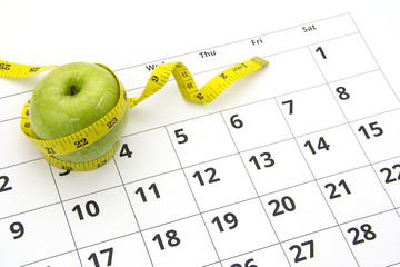 Dieting concept apple