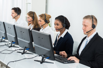Fototapeta premium Businesspeople Working In Call Center