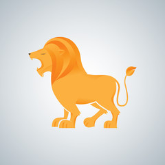 Lion king roar logo vector design