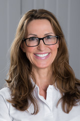 Fototapeta premium Happy Woman Wearing Spectacles