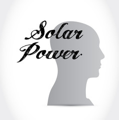 solar panel mind sign concept