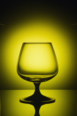 Glass in yellow light