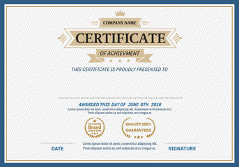 Obraz premium certificate template vector illustration design, basic certificate
