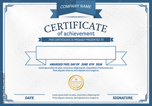 certificate template vector illustration design blue modern certificate - Modern Certificate Template certificate template vector illustration design blue modern certificate - Modern Certificate Template