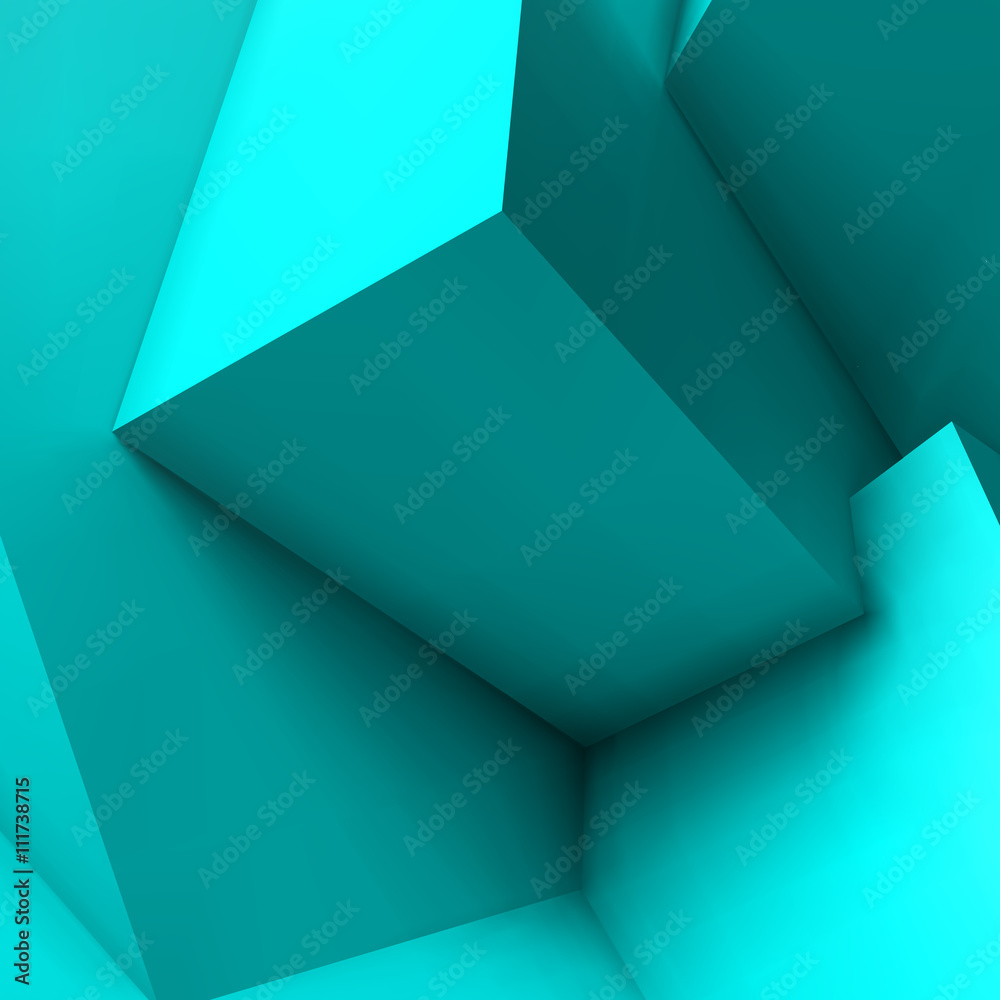Aufkleber Abstract geometric background with overlapping cubes