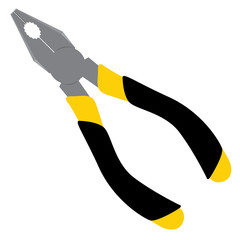 Pliers design isolated on white background. Long Nose Pliers.