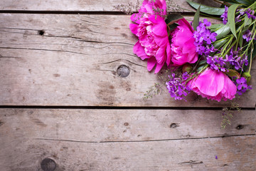 Peonies flowers