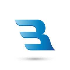 Number Three or Letter B Logo