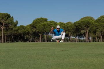 Obraz premium golf player aiming perfect shot