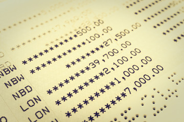Fototapeta premium Book bank statement account