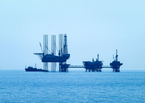 Oil platform in the Aegean Sea