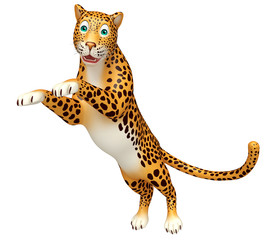 jumping Leopard cartoon character