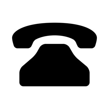 Vintage, Retro, Classic Landline Telephone Call Flat Icon For Apps And Websites