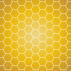 Vector background. Yellow and orange honeycomb.