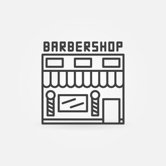Obraz premium Barbershop building icon