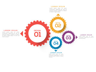 Cog wheel infographics for Business.