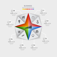 Creative origami infographic elements for Business.