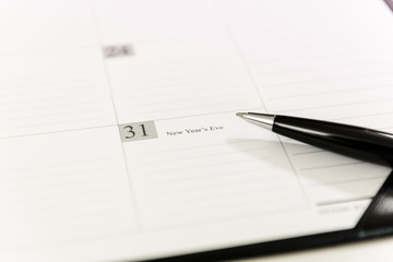 December 31 on Calendar schedule paper