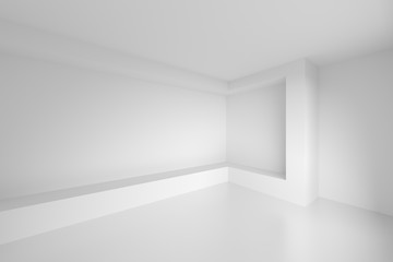 3d White Empty Room