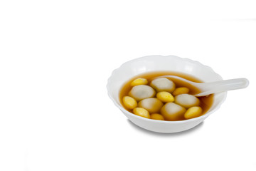 Black Sesame Dumpling in Ginger Tea Recipes,clipping path