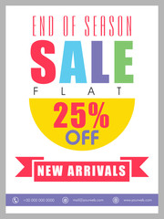 End of Season Sale Banner, Poster or Flyer.