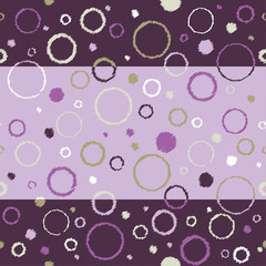 Seamless decorative vector background with circles. Print. Cloth design, wallpaper. 