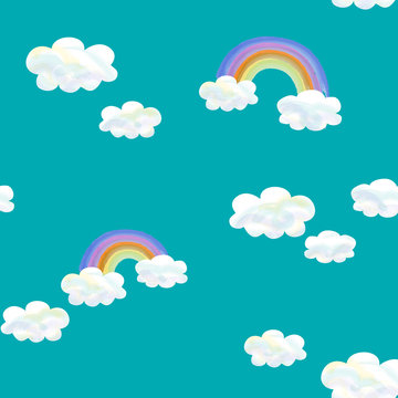 パターン・虹と雲