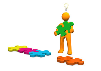 Manikin Bulb Puzzle Pieces