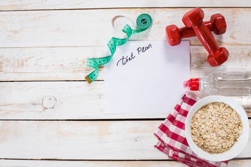 Fitness frame with energy breakfast