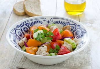 Fresh vegetable Tuscan salad Panzanella