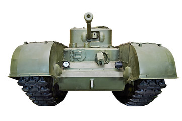 Fototapeta na wymiar British heavy infantry tank Churchill isolated