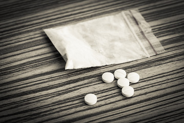 Fototapeta na wymiar Narcotic Recreational Drugs