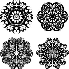 Set Mandalas. Round Ornament Pattern. Vector illustration