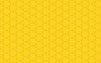 Yellow hexagonal vintage pattern background