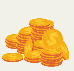 Coins icon. Vector illustration