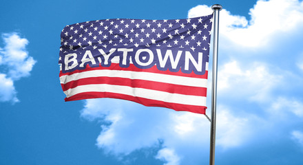 baytown, 3D rendering, city flag with stars and stripes