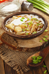 Soup with cabbage and meat