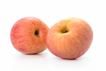 Red apple on a white background